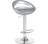 Барный стул DOBRIN DISCO цвет сиденья серебрянный металлик, цвет основания хром LM-1010_CH-M_ABS-silver