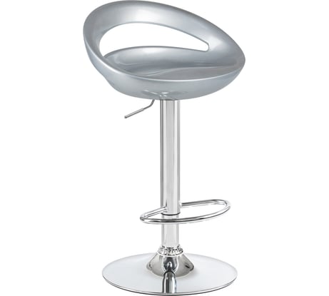 Барный стул DOBRIN DISCO цвет сиденья серебрянный металлик, цвет основания хром LM-1010_CH-M_ABS-silver