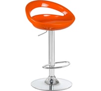 Барный стул DOBRIN DISCO цвет сиденья оранжевый, цвет основания хром  LM-1010_CH-M_ABS-orange