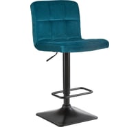 Барный стул DOBRIN DOMINIC цвет сиденья цвет морской волны велюр MJ9-99, цвет основания черный LM-5018_B-M_V-MJ9-99