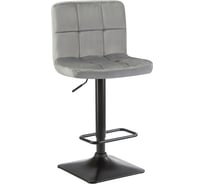 Барный стул DOBRIN DOMINIC цвет сиденья серый велюр MJ9-75, цвет основания черный LM-5018_B-M_V-MJ9-75