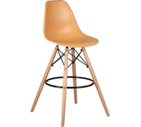 Барный стул DOBRIN DSW BAR цвет сиденья персиковый NX-Y-06, цвет основания светлый бук LMZL-PP638G_LB-MTR_P-NX-Y-06