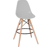 Барный стул DOBRIN DSW BAR цвет сиденья светло-серый GR-01, цвет основания светлый бук LMZL-PP638G_LB-MTR_P-GR-01