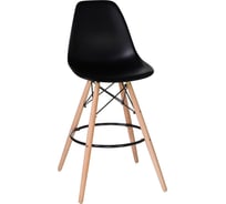 Барный стул DOBRIN DSW BAR цвет сиденья черный B-03, цвет основания светлый бук LMZL-PP638G_LB-MTR_P-B-03