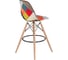 Барный стул DOBRIN DSW BAR цвет сиденья мозаика, цвет основания светлый бук LMZL-PP638G_LB-MTR_C-mosaic 5