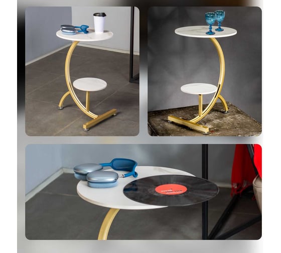 Журнальный столик, мебель в прихожую и коридор Oqqi 60.5x42x40 metal-table-55