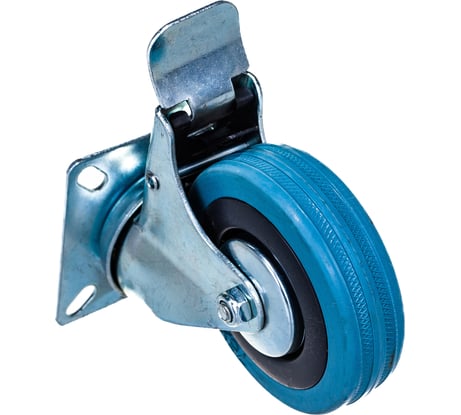 Колесная опора Tech-Krep поворотная с тормозом D75 п/п, сер рез, подшип. скольж, площадка - пакет 148496