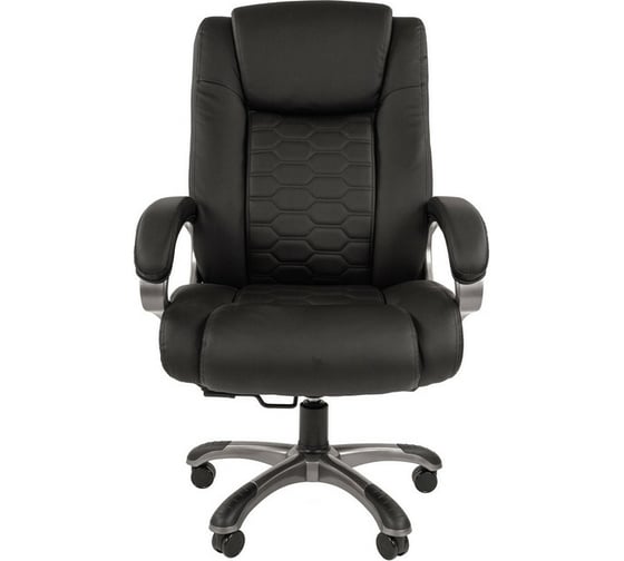 Кресло Easy Chair VTEChair-641 TPU кожзам черный, пластик серый 990359
