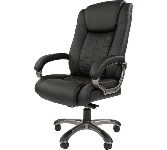 Кресло Easy Chair VTEChair-641 TPU кожзам черный, пластик серый 990359