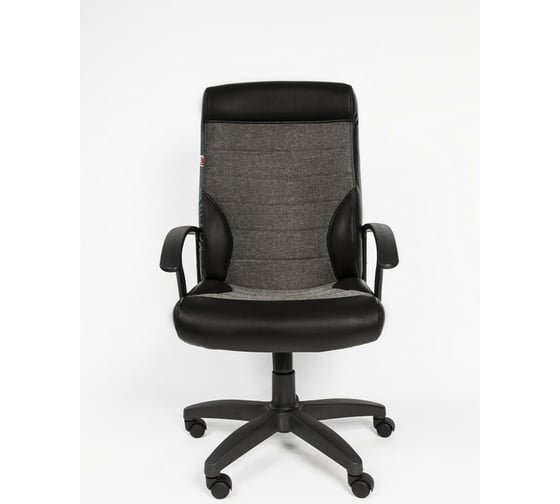 Кресло Easy Chair VTEChair-639 TPU ткань кожзам, серый/черный, пластик 686731