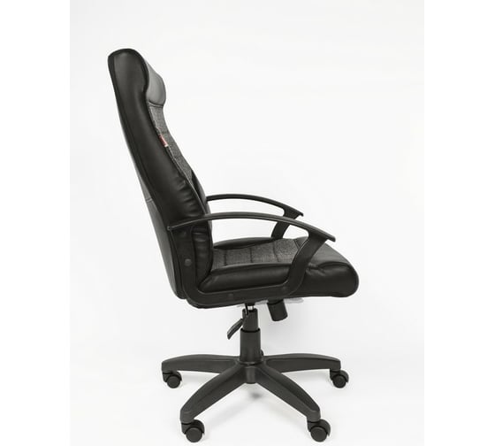 Кресло Easy Chair VTEChair-639 TPU ткань кожзам, серый/черный, пластик 686731