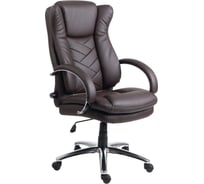 Кресло руководителя Easy Chair BNDt Echair-541 TL кожа коричневая, хром 342975