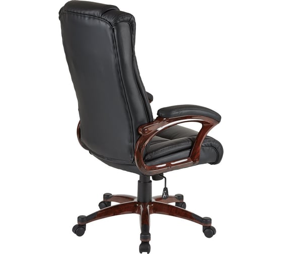 Кресло для руководителя easy chair 572 tr черное рециклированная кожа металл