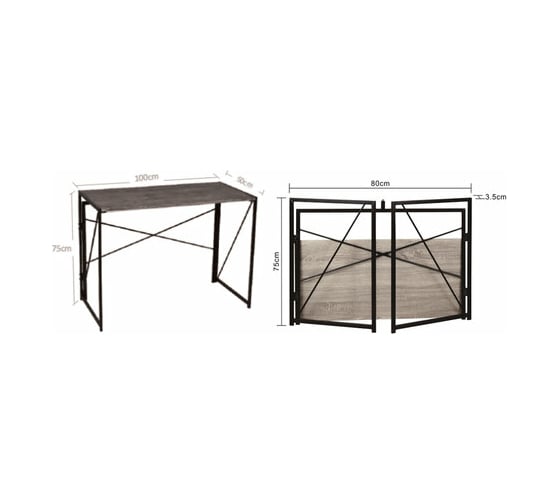 Стол на металлокаркасе BRABIX LOFT CD-002 дуб антик 641213