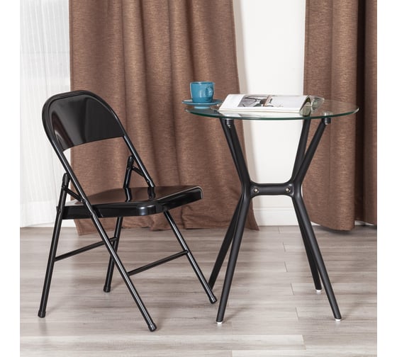 Стул складной Tetchair FOLDER 3023(II), металлический, 46.5x48x75 см, Black 21546