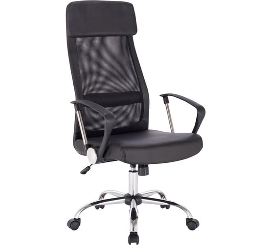 Кресло Easy Chair BNSpEСhair-589 TPU сетка/кожзам черный, хром 1114743 1