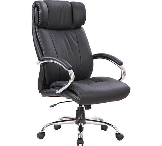 Кресло руководителя Easy Chair BNU EChair CS-834E/AL-3 кожа черная, хром 216987
