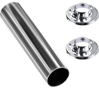 Труба мебельная Mebax круглая, с креплениями, 25x0,7x1000 мм, Хром 00-00003076 34282225