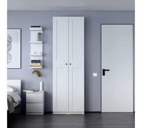 Шкаф Гуд ЛАКК МАКС 2 двери, 75x38x233, белый RU 2.06.01.040.1