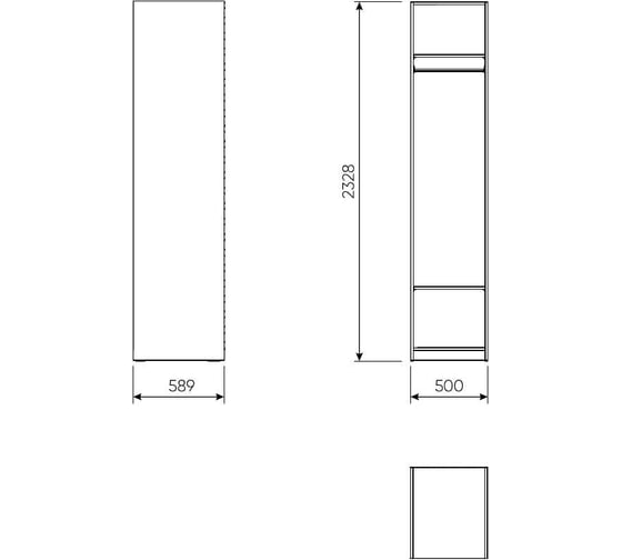 Стеллаж Гуд ЛАКК МАКС 50x58x233 см, белый 2.06.07.210.1