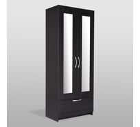 Шкаф Гуд ЛАКК СИРИУС 2 двери, 1 ящик, 78x59x220, дуб венге RU (с 2 зеркалами) 2.02.01.500.5