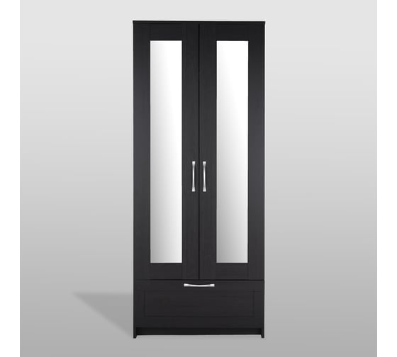 Шкаф ШВЕДСКИЙ СТАНДАРТ СИРИУС 2 двери, 1 ящик, 78x59x220, дуб венге RU (с 2 зеркалами) 2.02.01.500.5
