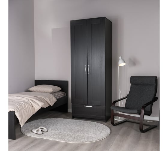 Шкаф ШВЕДСКИЙ СТАНДАРТ СИРИУС 2 двери, 1 ящик, 78x59x220, дуб венге RU 2.02.01.470.5