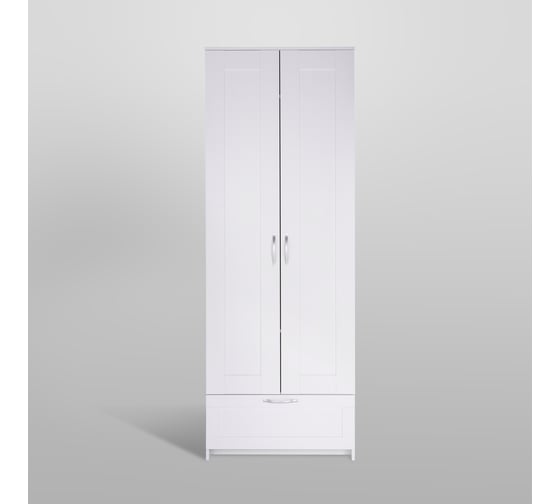 Шкаф ШВЕДСКИЙ СТАНДАРТ СИРИУС 2 двери, 1 ящик, 78x59x220, белый RU 2.02.01.470.1