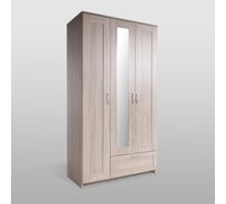 Шкаф Гуд ЛАКК СИРИУС 3 двери, 1 ящик, 117x59x220, сонома RU (с 1 зеркалом) 2.02.01.510.3