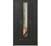 Шкаф ШВЕДСКИЙ СТАНДАРТ СИРИУС 3 двери, 1 ящик, 117x59x220, дуб венге RU (с 1 зеркалом) 2.02.01.510.5