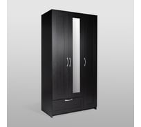 Шкаф Гуд ЛАКК СИРИУС 3 двери, 1 ящик, 117x59x220, дуб венге RU (с 1 зеркалом) 2.02.01.510.5