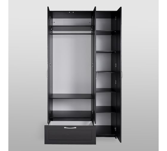 Шкаф ШВЕДСКИЙ СТАНДАРТ СИРИУС 3 двери, 1 ящик, 117x59x220, дуб венге RU (с 1 зеркалом) 2.02.01.510.5