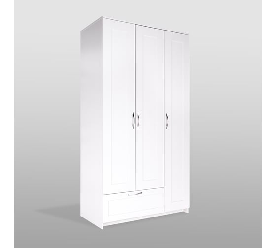 Шкаф ШВЕДСКИЙ СТАНДАРТ СИРИУС 3 двери, 1 ящик, 117x59x220, белый RU 2.02.01.480.1