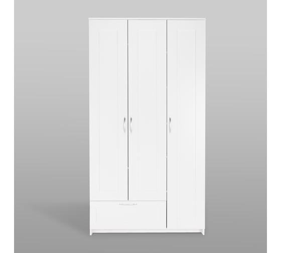 Шкаф ШВЕДСКИЙ СТАНДАРТ СИРИУС 3 двери, 1 ящик, 117x59x220, белый RU 2.02.01.480.1
