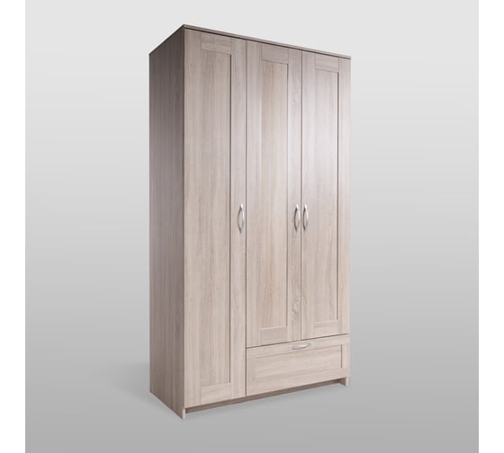 Шкаф ШВЕДСКИЙ СТАНДАРТ СИРИУС 3 двери, 1 ящик, 117x59x220, сонома RU 2.02.01.480.3