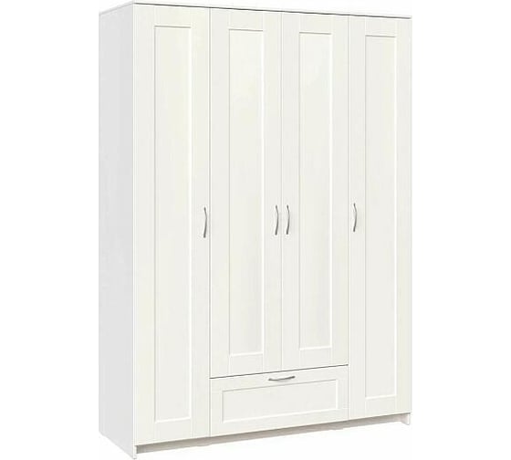 Шкаф ШВЕДСКИЙ СТАНДАРТ СИРИУС 4 двери, 1 ящик, 156x59x220, белый RU 2.02.01.490.1