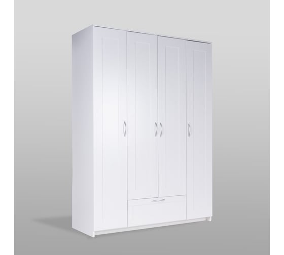 Шкаф Гуд ЛАКК СИРИУС 4 двери, 1 ящик, 156x59x220, белый RU 2.02.01.490.1