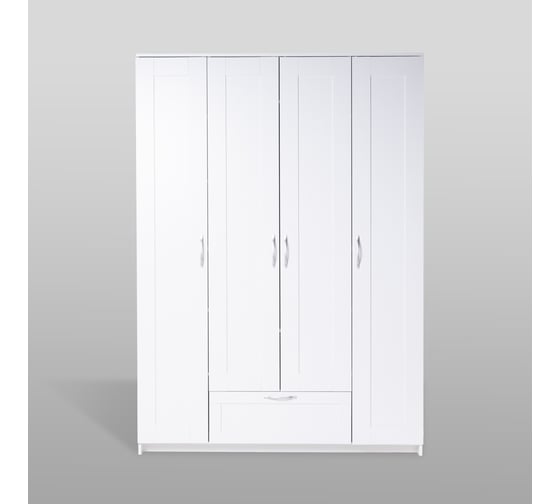 Шкаф Гуд ЛАКК СИРИУС 4 двери, 1 ящик, 156x59x220, белый RU 2.02.01.490.1
