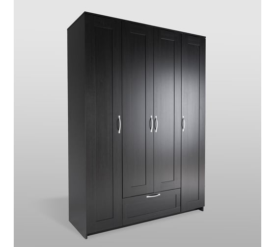 Шкаф ШВЕДСКИЙ СТАНДАРТ СИРИУС 4 двери, 1 ящик, 156x59x220, дуб венге RU 2.02.01.490.5
