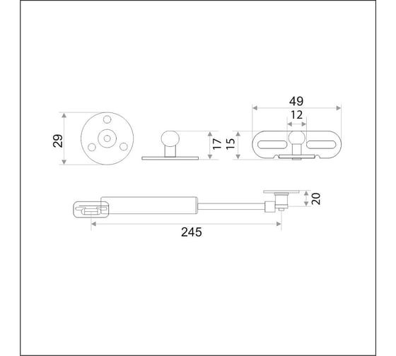 Газлифт Trodos MN 04 120N SILVER 311010