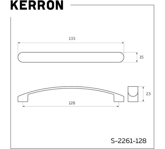 Ручка-скоба KERRON 128 мм, матовый хром S-2261-128 SC