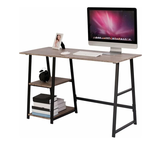 Стол на металлокаркасе BRABIX LOFT CD-006 морёный дуб 641224