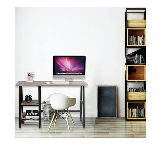 Стол на металлокаркасе BRABIX LOFT CD-006 морёный дуб 641224
