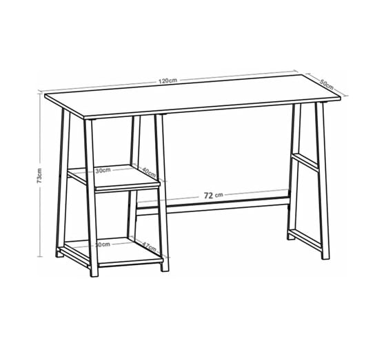Стол на металлокаркасе BRABIX LOFT CD-006 дуб натуральный 641226
