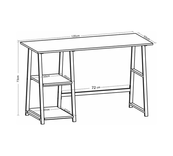 Стол на металлокаркасе BRABIX LOFT CD-006 дуб антик 641225