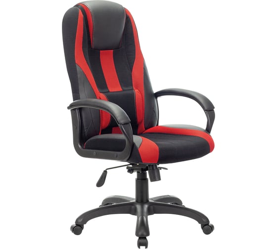 Компьютерное кресло BRABIX PREMIUM Rapid GM-102 экокожа/ткань черное/красн 532107 1