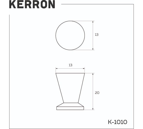 Ручка-кнопка KERRON хром K-1010