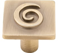 Ручка-кнопка KERRON квадрат 27 мм, античная бронза RK-007 BA