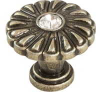 Ручка-кнопка Kerron с кристаллами, оксидированная бронза CRL31 OAB