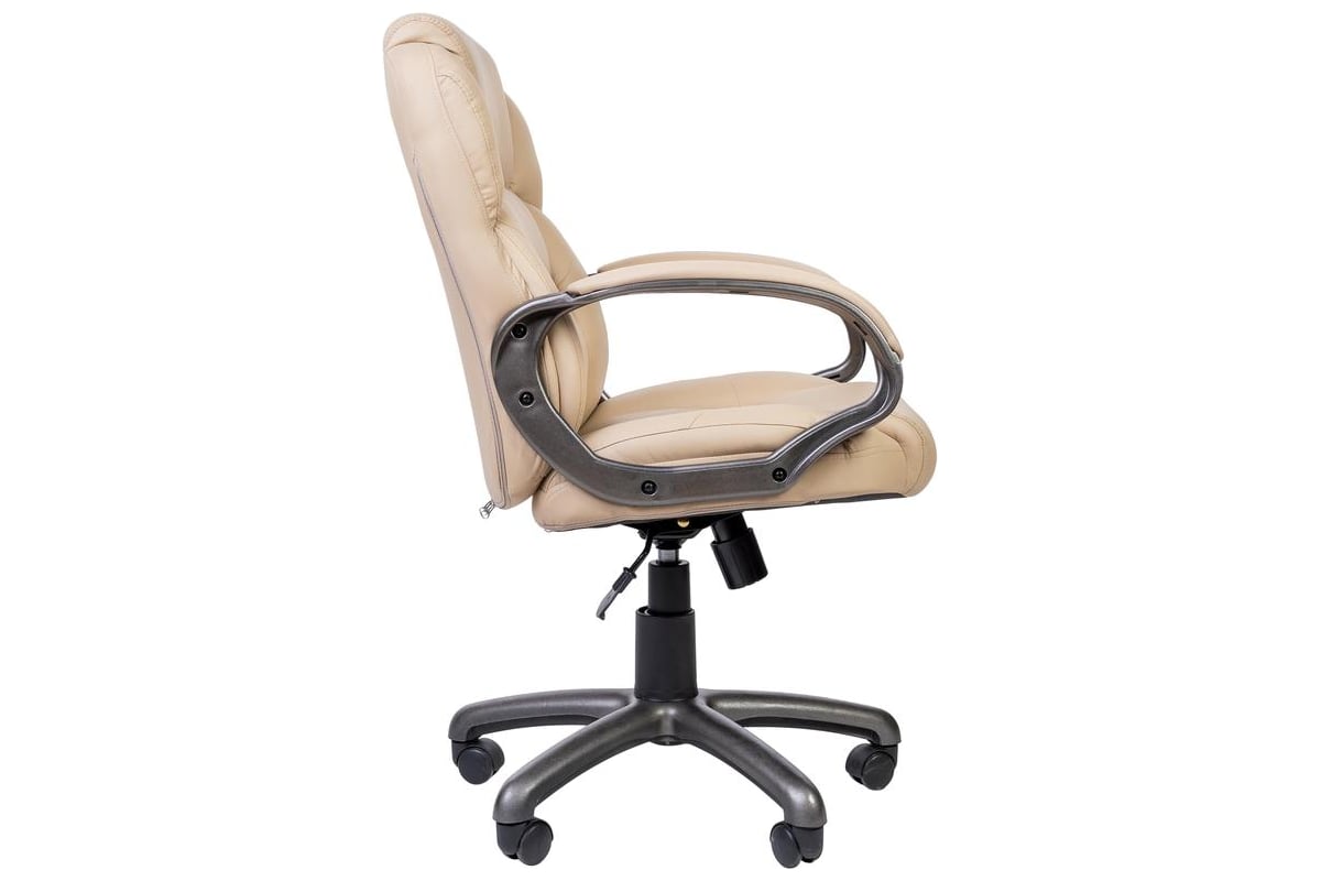 Кресло для руководителя easy chair 509 tpu бежевое экокожа металл